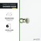 Anzzi 33.3 in. x 72 in. H Hinged Frameless Shower Door in Brushed Nickel w/ Tsunami Guard Tempered Glass SD-AZ14-01BN - alternate 8